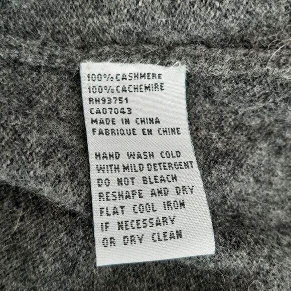 InCASHMERE 100% Cashmere Scoop Neck Sweater Grey Sz M - Picture 10 of 10